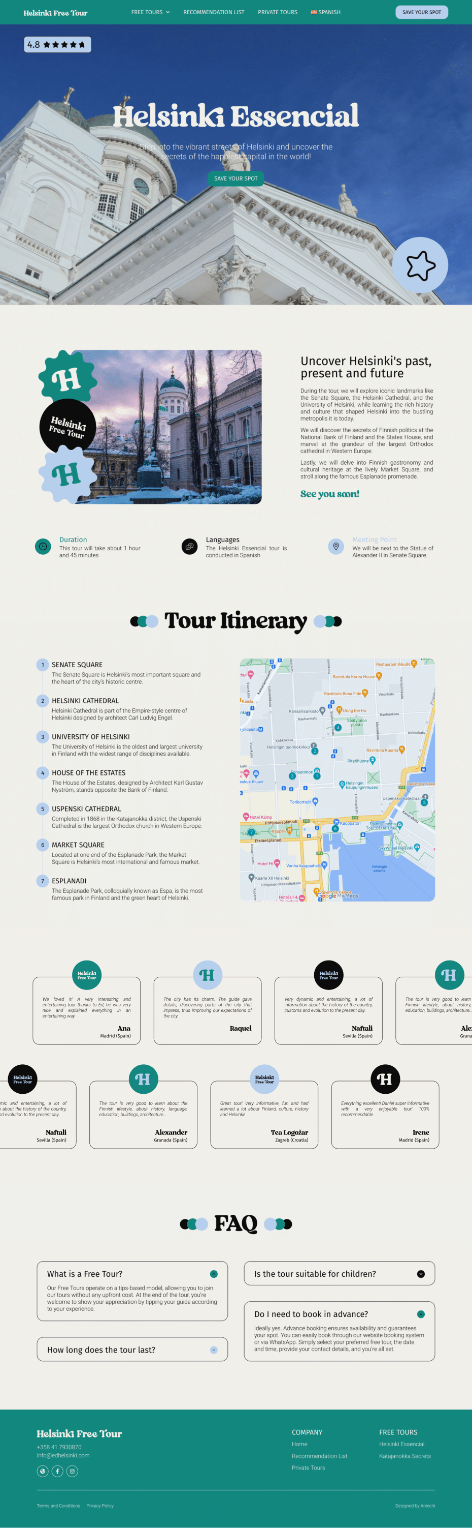 Página Tour Individual - Helsinki Free Tour